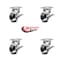 Service Caster 4 Inch Glass Filled Nylon Swivel Caster Set with Roller Bearings and Brakes SCC SCC-30CS420-GFNR-TLB-4 - alternate 4